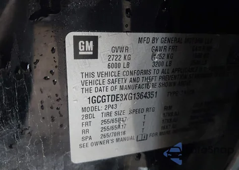 2016 Chevrolet Colorado Z71 z USA, uszkodzony, nr VIN 1GCGTDE3XG1364351